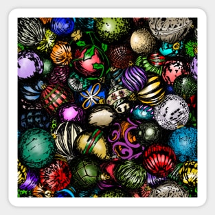 Plenty of Christmas Ornaments Sticker